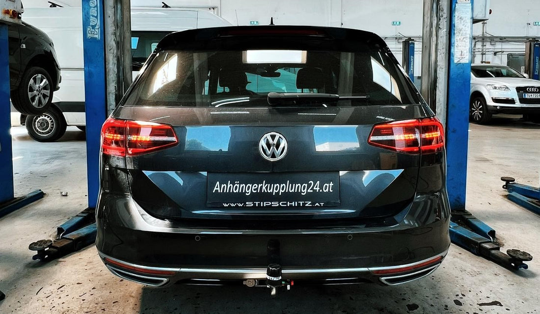 Nachrüstung einer abnehmbaren Westfalia Anhängerkupplung am VW Passat Variant B8