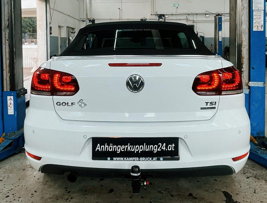 Nachrüstung einer abnehmbaren Westfalia Anhängerkupplung am VW Golf 6 Cabrio