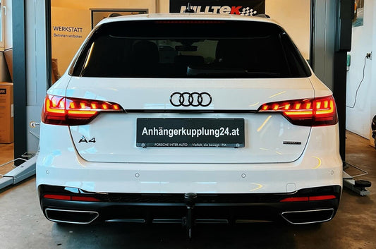 Nachrüstung einer original schwenkbaren Anhängerkupplung am Audi A4 Avant B9 Facelift