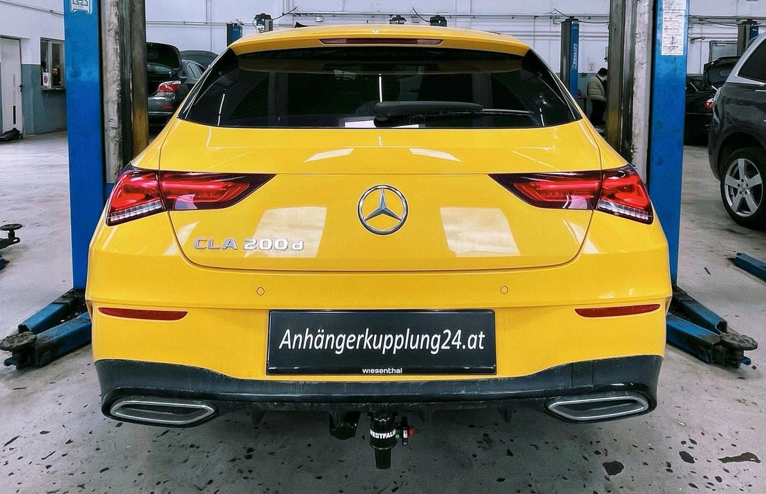 Nachrüstung einer abnehmbaren Anhängerkupplung am Mercedes CLA Shooting Break
