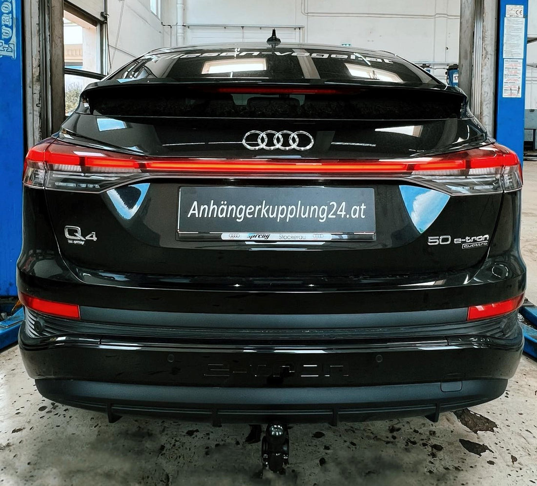 Nachrüstung einer original schwenkbaren Anhängerkupplung am Audi Q4 E-Tron Typ F4