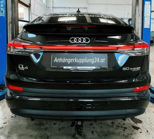 Nachrüstung einer original schwenkbaren Anhängerkupplung am Audi Q4 E-Tron Typ F4