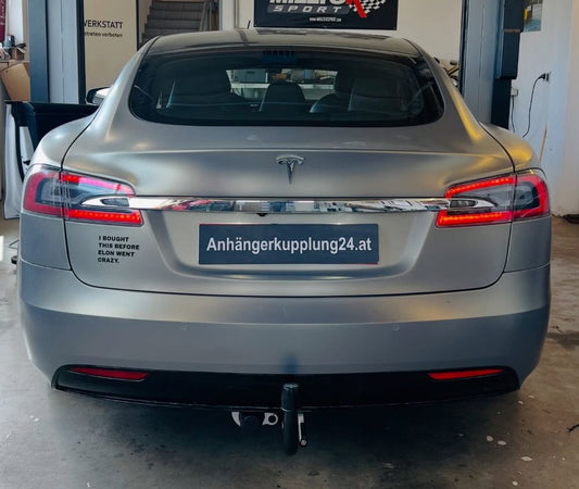 Nachrüstung einer abnehmbaren Anhängerkupplung am Tesla Model S – professionelle Lösung von AHK24.at