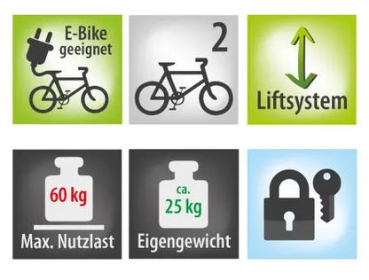 Fahrradträger Bike Lift für 2 Fahrräder von Eufab