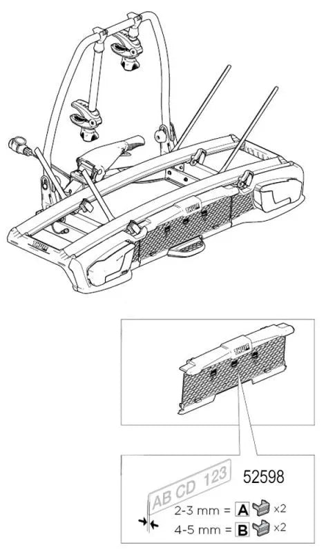 Thule Kennzeichenhalteclips Ersatzteil 52598