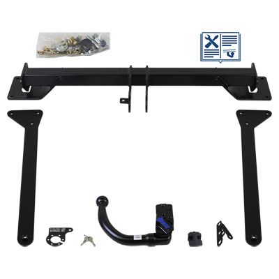 AUTO-HAK Anhängevorrichtung für BJ 2009 - 2018 abnehmbar, E-Satz TRAIL-TEC, Anhängerkupplung, Anhängerkupplung24